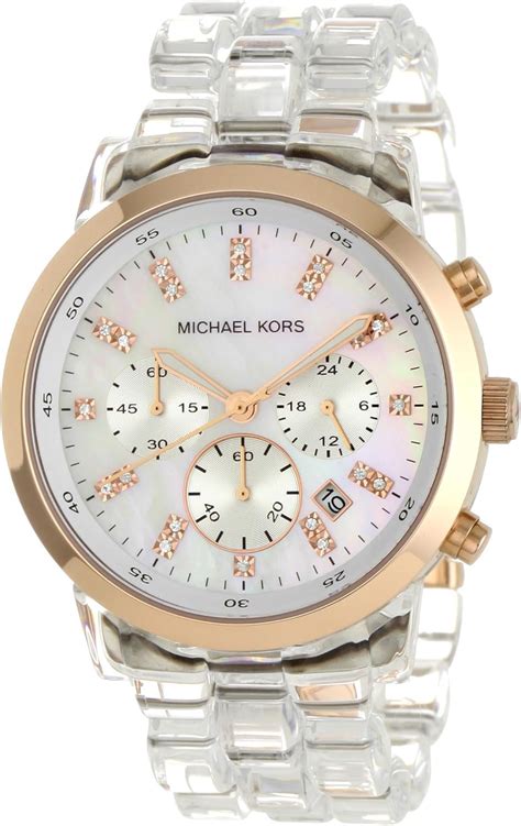 michael kors 44mm watch band|Michael Kors clear band watch.